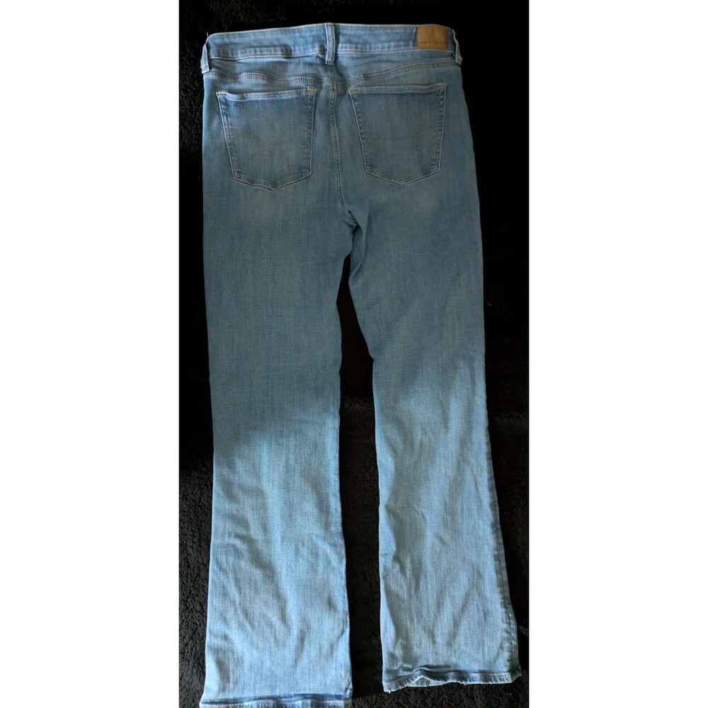 American Eagle Outfitters Size 11 Long Blue Denim Women Kick Boot Stretch Jeans